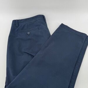 UNTUCKit 40291 Mens 35x30‎ Preppy Office Straight Fit Navy Chinos Flat Front